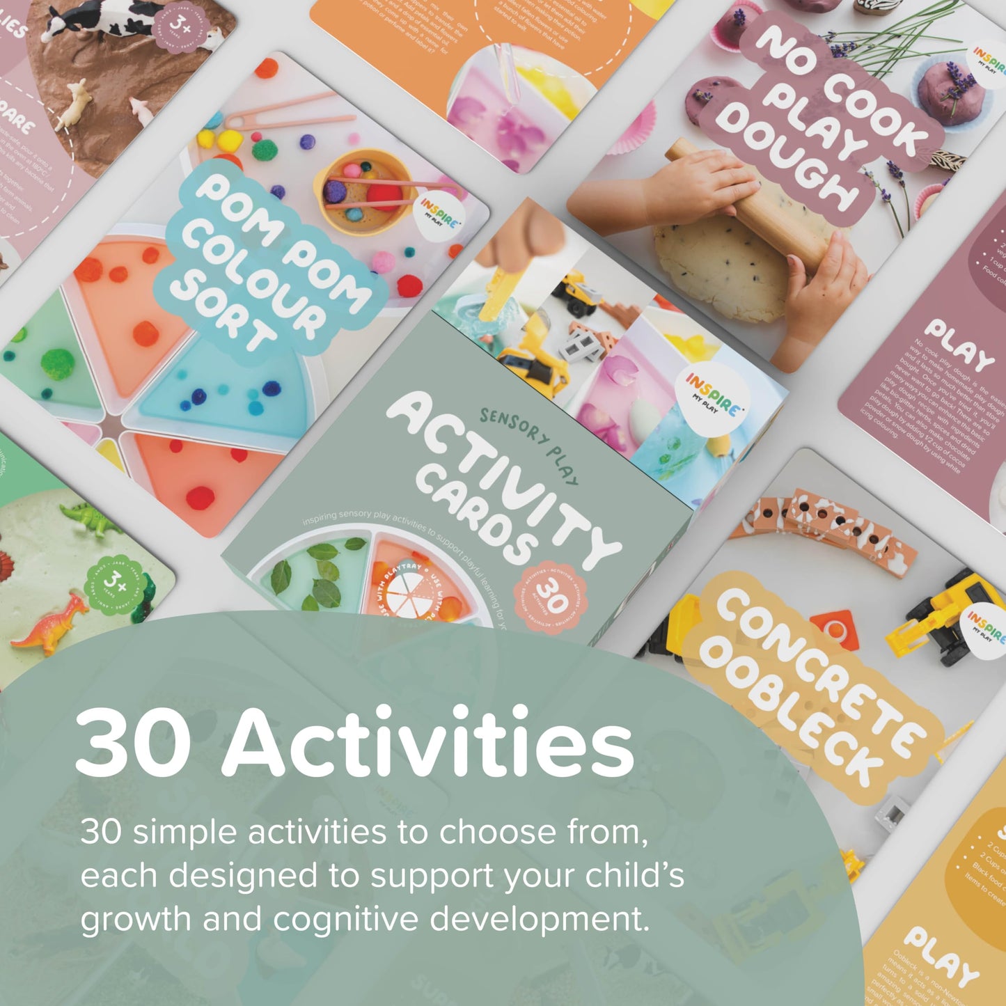 Inspire My Play - 30 X Sensory Play Activity Cards - Inspiration For Creative Play Activities - Sensory Cards For Toddler Learning
