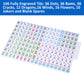 Jongyance American Mahjong Tile Set - 166 Engraved Plastic Tiles, Small Size, White (Tiles Only, Racks Not Included)