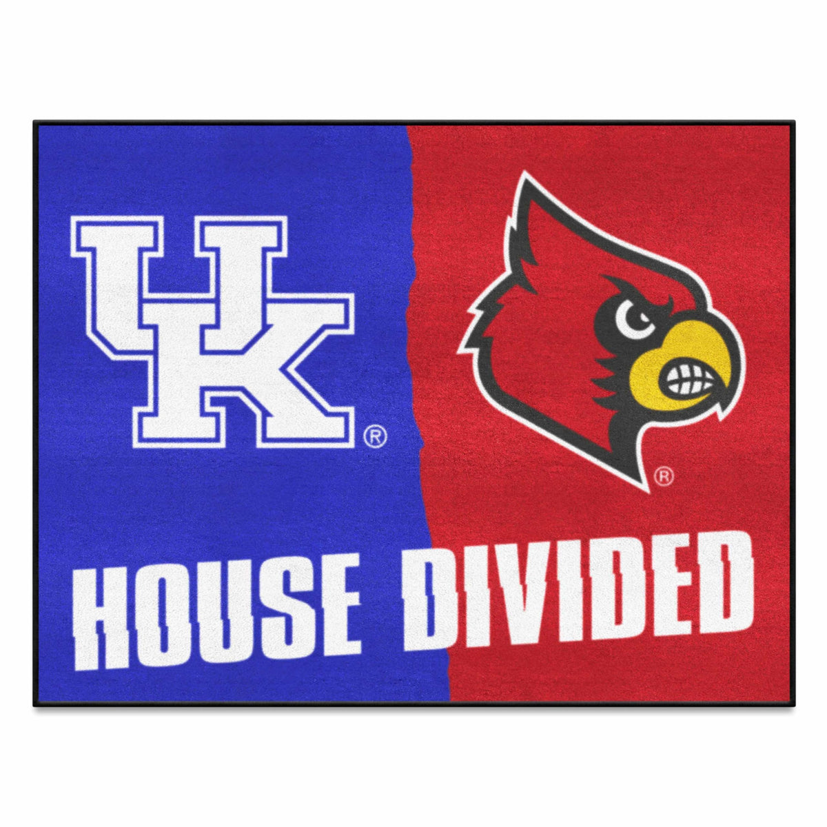 FANMATS 7106 Kentucky / Louisville House Divided Rug - 34 in. x 42.5 in.