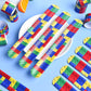 Color Brick Party Favors Kids Slap Bracelet Building Block Snap Bracelets Party Supplies for Boys Girls Party Birthday Stuffing(