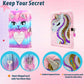 Dicvute 2Pcs Diary With Lock, Gift For 6 7 8 Years Old Girls, Fuzzy Notebook Cute Cat Unicorn Diary Secret Writing Plush Journal
