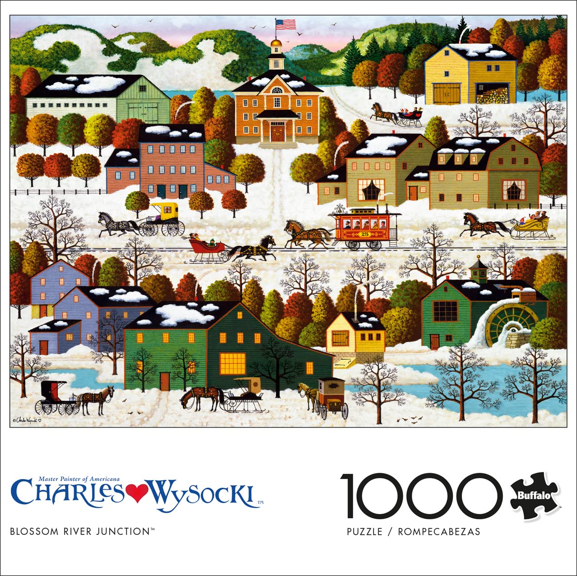 Buffalo Games - Charles Wysocki - Blossom River Junction - 1000 Piece Jigsaw Puzzle For Adults -Challenging Puzzle Perfect For Game Nights - Finished Size Is 26.75 X 19.75