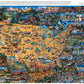 Buffalo Games 2000 Piece Jigsaw Puzzle - National Parks Map, Multicolor, Large Size, Model 2340, Perfect for Game Nights