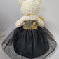 KINNEX COLLECTIONS SINCE 1997 20 Quince Anos Quinceanera Last Doll Teddy Bear with Dress (Centerpiece) ~ ARC16831-17G (Black/Gol