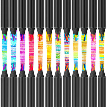 Hapikalor 24-Pack 12-Color Rainbow Pencils, Jumbo Colored Pencils Art Supplies For Adults Kids, Aesthetic School Supplies, Birth