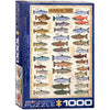 EuroGraphics 1000-Piece Salmon and Trout Puzzle, Multicolor Cardboard, Model EUROPZ-0311