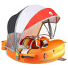 Mambobaby Baby Pool Float With Canopy, Non-Inflatable Infant Floats With Tail Solid Upgrade Soft Waterproof Skin-Friendly Mambo 