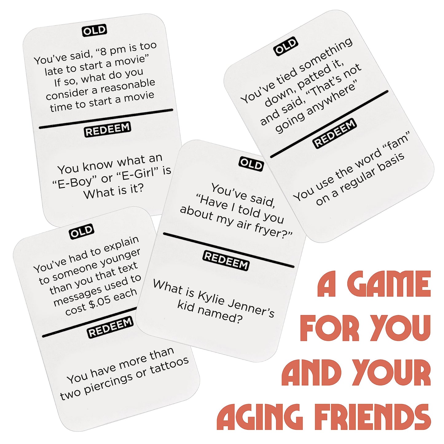 Vango You're Getting Old Party Card Game for 2-6 Players, Ages 14+, Paper Material, Model VNG076AMZN