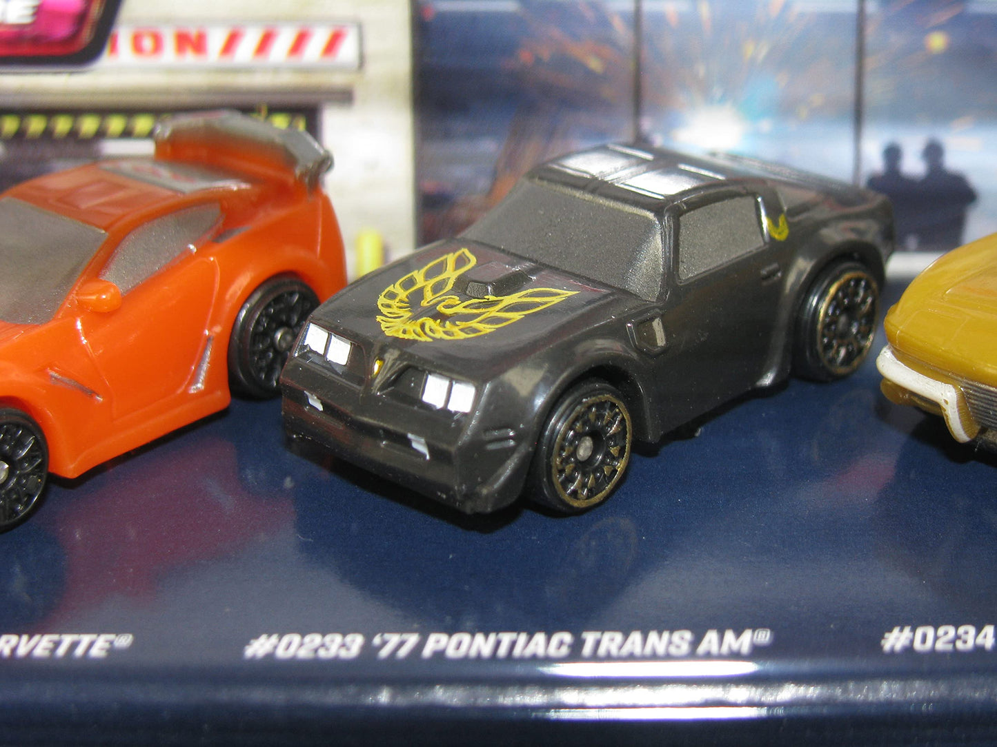 Micro Machines 2021 Series 4 World Pack #11 GM Icons: ZR1 Corvette, Pontiac Trans Am, 63 Split Window Corvette, IROC-Z Camaro,