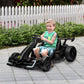 Aosom 24V 7.5 Mph Electric Go Kart With Adjustable Seat, Drifting Car Battery Powered Ride On Toy Outdoor With Slow Start, Butto