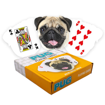 Pug-Shaped Playing Cards | 52 Card Deck + 2 Jokers