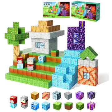 Nvdilo Magnetic Blocks -Adventure At Sea World Magnetic Magic Set - Magnetic Cubes Building Blocks Toys For Halloween Christmas