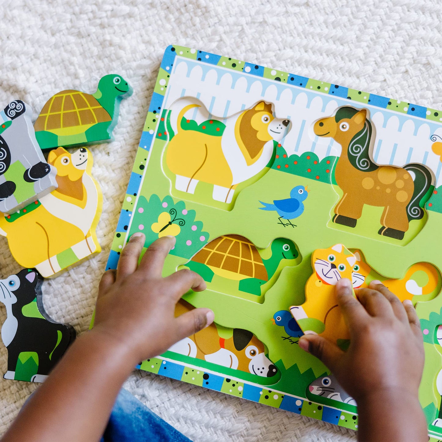 Melissa & Doug Pets Wooden Chunky Puzzle (8 Pcs)