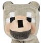 Jinx Minecraft Baby Wolf Plush Stuffed Toy, Gray, 5'' Tall