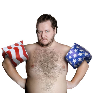 GoFloats American Flag mature-themed Water Wing Floaties - Own The Pool (Novelty USE ONLY)