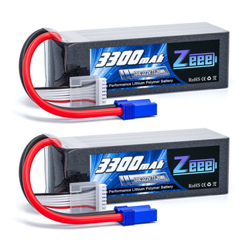 Zeee 6S Lipo Battery 3300mAh 22.2V 120C Soft Case Battery with EC5 Connector for RC Airplane Helicopter RC Car Truck Tank Drone 