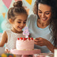 Zlongron Birthday Number Candles, Handmade Macaron 3D Flash Number 4 Candle, Suitable for Girls and Boys Birthdays, Weddings, A