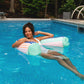 Big Joe Shaka Sling XL Pool Float - Stripe Turquoise, Quick Draining Fabric, Double-Sided Mesh, Model 20792204