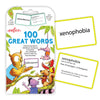 Eeboo: 100 Great Words Vocabulary Educational Flash Cards, Important Tool For Early Reading, Introduces Words In Color-Coded Sets, Educational Game That Stimulates Learning