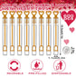 Foilswirl 300 Pcs Mini Wedding Bubble Wand Bulk Gold Heart Bubble Wands Wedding Favors Individual Mini Bubble Wand Favors For We