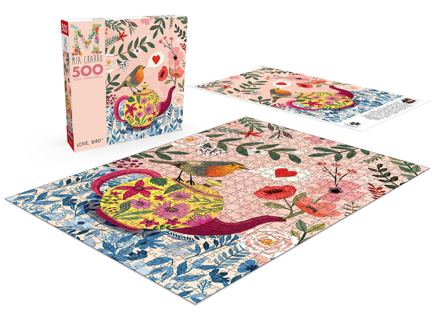 Buffalo Games - Mia Charro - Love, Bird - 500 Piece Jigsaw Puzzle For Adults -Challenging Puzzle Perfect For Game Nights - Finished Size Is 21.25 X 15.00