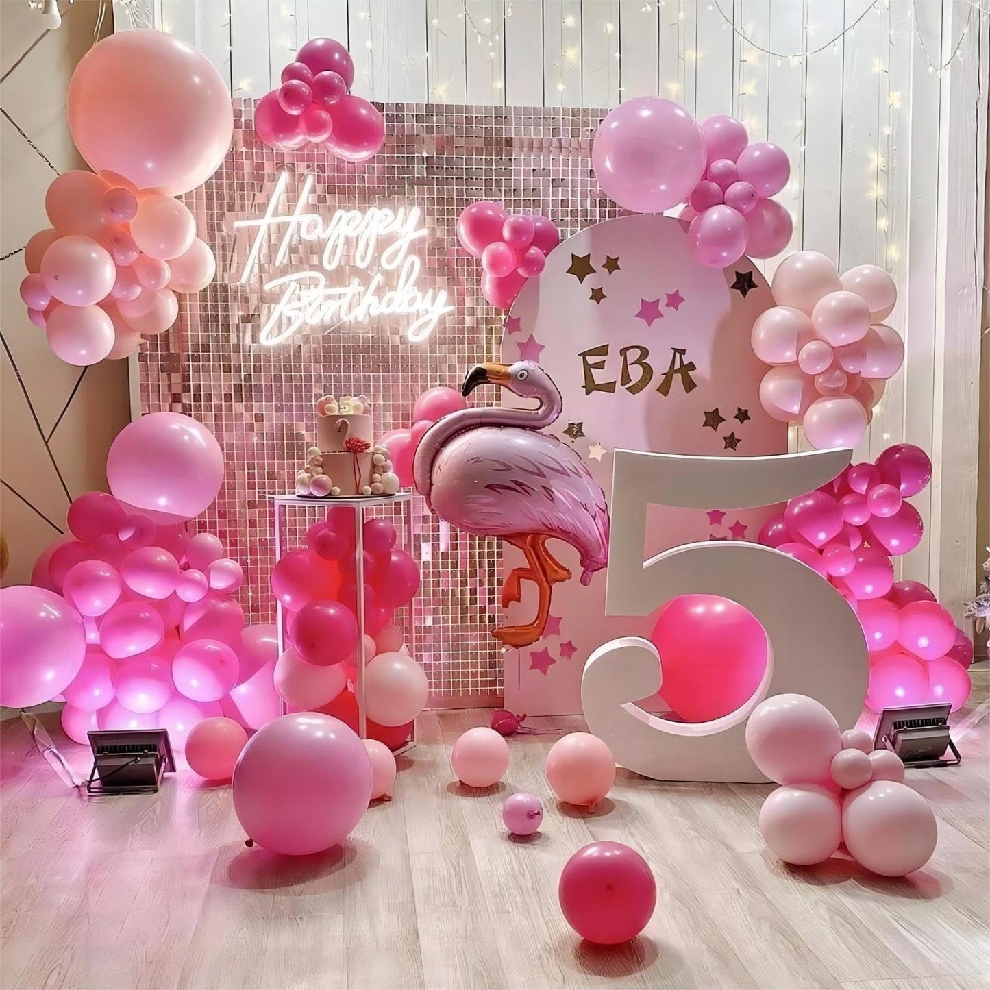 130Pcs Light Pink Balloons Garlands Kit, 18'' 12'' 10'' 5'' Different Sizes Pack Pink Latex Balloon Arch For Birthday Baby Showe