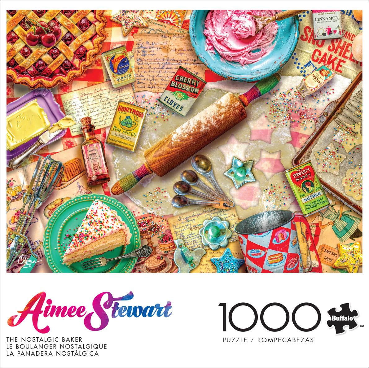 Buffalo Games 1000 Piece Jigsaw Puzzle - Aimee Stewart The Nostalgic Baker, Multicolor, 26.75 x 19.75 Inches, Challenging Fun for Adults
