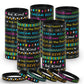 Morcheiong 120 Pieces Motivational Rubber Bracelets Wristbands Black Inspirational Quote Silicone Bands Unisex Style- 12 Designs