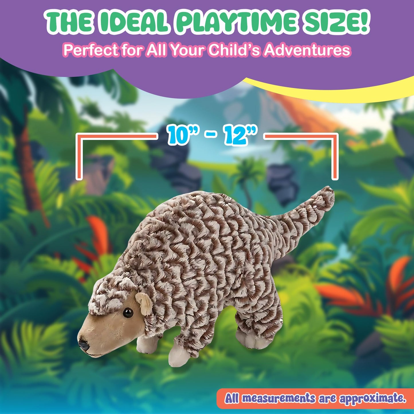 Forest & Twelfth 12'' Stuffed Pangolin Plush, Heirloom Collection Stuffed Animal, Premium Materials, Best Gift For Kids Age 3+,