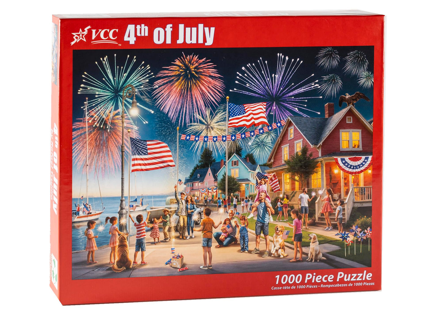 4th of July Jigsaw Puzzle 1000 Piece by Vermont Christmas Company - 4th of July Puzzles with Randomly Shaped Pieces - 26 5/8 x 19 1/4