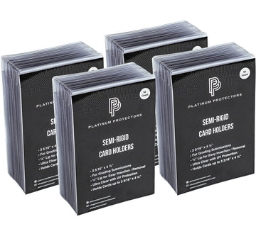 Platinum Protectors Semi-Rigid Card Holders for Graded Card Submissions for Standard Trading Cards (200 Pack)