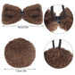 Jmkcoz Kids Animal Brown Bear Costume Bear Ears Headband Bowtie Tail Tutu Skirt Animal Fancy Costume Kit Halloween Cosplay Party Accessories For Girls Boys