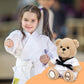 Hopearl Taekwondo Bear Karate Stuffed Animal Toy With Detachable Taekwondo Uniform And 6 Alternative Color Belts 1-10Th Gup, Plu