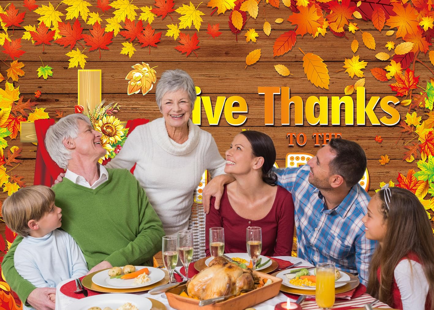 Give Thanks to The Lord Backdrop Banner Fall Thanksgiving Christian Photography Background Thanksgiving Party Supplies Wall Deco