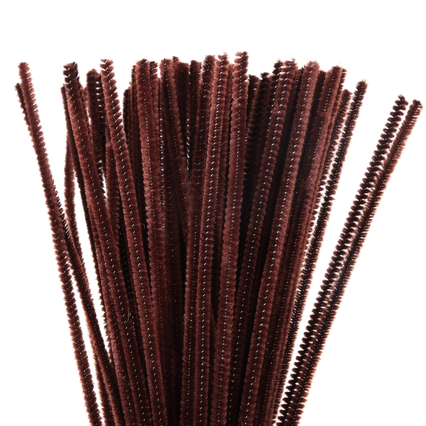 EBOOT 100 Pieces Pipe Cleaners Chenille Stem for Arts and Crafts, 6 x 300 mm (Brown)