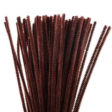 EBOOT 100 Pieces Pipe Cleaners Chenille Stem for Arts and Crafts, 6 x 300 mm (Brown)