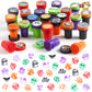 JOYIN 100 Pcs Halloween Stampers for Kids Gift, 25 Designs Assorted Plastic Stamps Bulk for Halloween Party Favors Goodie Bag Fi