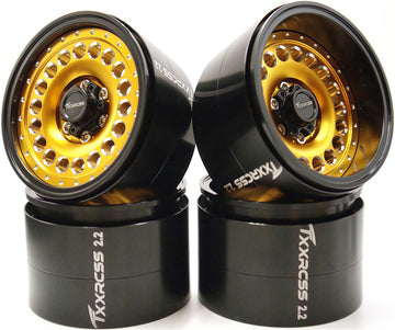 Txxrcss Adjustable 2 Offsets Rc 2.2 Beadlock Wheels Rims 1/10 Crawle Car Wheel Aluminum Hub Upgrades For Remote Control Scx10 Ca