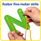 Ready 2 Learn Lacing Alphabet - Uppercase - 26 Letters - 8 Laces - Threading Toy For 3, 4, 5, 6 Year Olds - Fine Motor Skills, Letter Recognition And Early Spelling