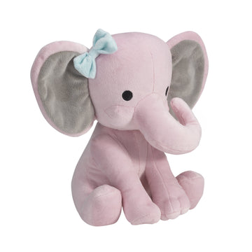 Bedtime Originals Twinkle Toes Pink Elephant Plush Toy, 1 Count, Polyester, Model 261043E