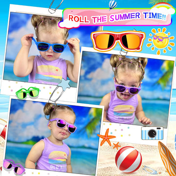 Ynrriiy Kids Sunglasses Bulk, Kids Sunglasses Party Favor,Neon Party Sunglasses For Kids, Boys And Girls Age 3-8, Beach Pool Bir