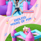 Airmyfun Pink Inflatable Toddler Bounce House With Blower, Indoor/Outdoor Jumping Castle For Kids 3-8, Inflatable Bouncy House With Slide, 82011B