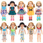 Sotogo 10 Sets American Wellie Doll Clothes Outfits Dresses Pajamas Swimsuit, Girl Wishers Doll Clothes Fit For 14 To 14.5 Inch Dolls