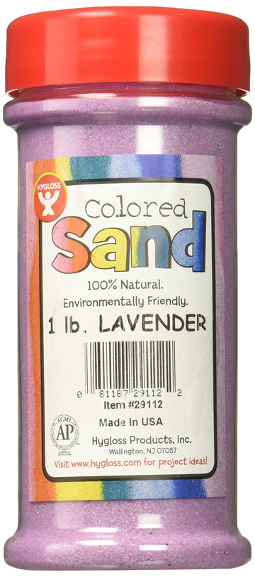 Hygloss Products Colored Play Sand - Assorted Colorful Craft Art Bucket O' Sand, Lavender, 1 Lb