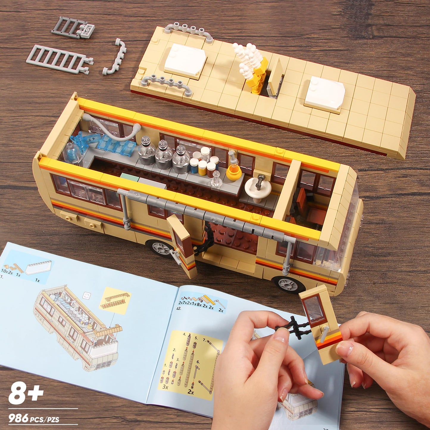 Orbblaster Rvs For Break Bad Building Set, Upgraded Creative Rvs Building Bricks Merchandise, Camper Van Building Set Toy For Bo