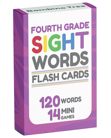 Sight Words Flash Cards 4Th Grade - 120 High Frequency Words From Dolch'S And Fry'S Sight Word List For Ages 9-10 Years