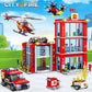 City Fire Station Building Blocks Set With Fire Truck, Fire Rescue Helicopter,Drone & Fire Engine Toys,Fire Command Center Playset, Firefighters Roleplay Toy Gifts For Kids Boys Girls Ages 6+(744Pcs)