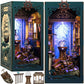 Vaki Vaki Book Nook Kit With Dust Cover & Led Light, Diy Miniature House Kit For Birthday Valentine'S Day, 3D Wooden Bookends Pu