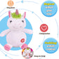 Hopearl Talking Unicorn Repeats What You Say Nodding Electric Interactive Animated Toy Speaking Plush Buddy Birthday Festival fo