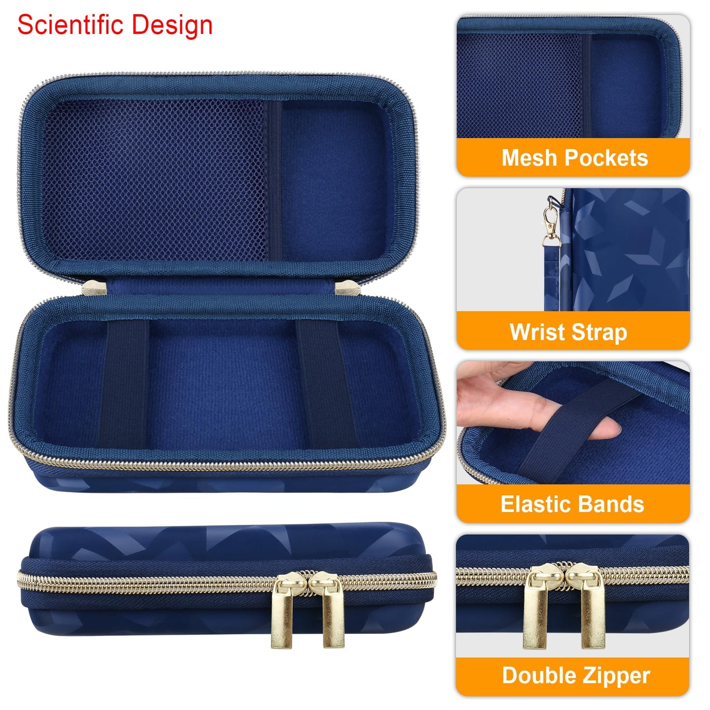 Elonbo Carrying Case for TEBIYOU/ Great Boy/ Beico Handheld Game Console Retro Video Games  Portable Gaming Player Travel Storage Cover  Mini Arcade Electronic Toy Holder Bag  Blue+Blue